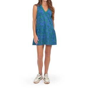NEW EMILY MCCARTHY pounce varsity dress in blue/green